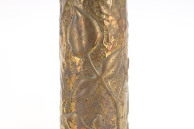 Lot 1296 - PAIR OF WWI TRENCH ART SHELL CASE VASES