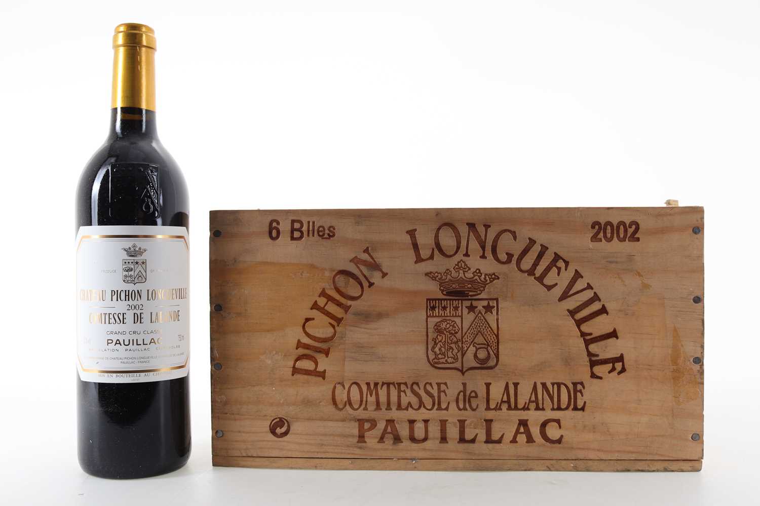 Lot 34 - CASE OF SIX CHATEAU LONGUEVILLE 2002 COMTESSE DE LALANDE PAUILAC