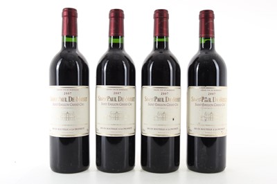 Lot 66 - FOUR BOTTLES OF SAINT-PAUL DE MUSSET 2007 SAINT EMILION