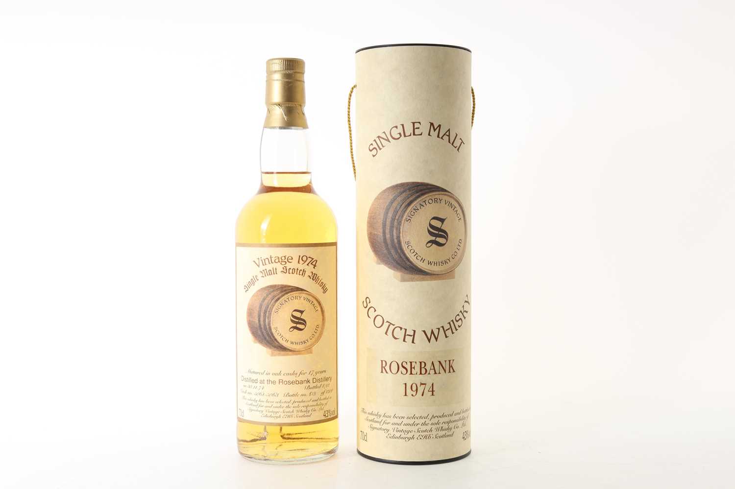 Lot 74 - ROSEBANK 1974 17 YEAR OLD SIGNATORY