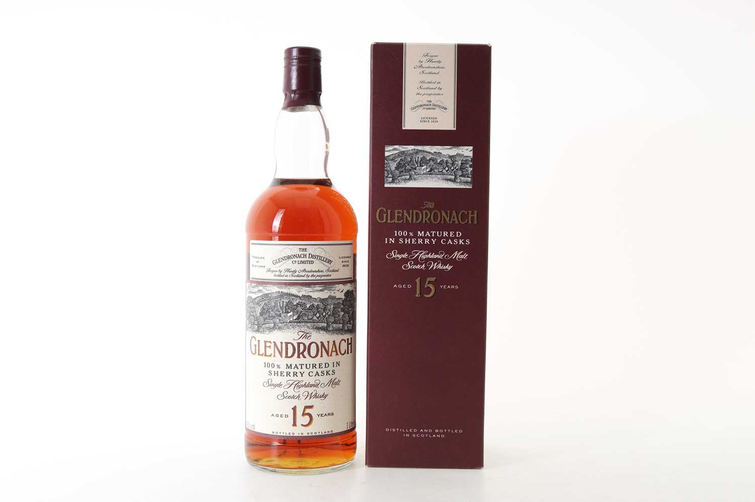 Lot 103 - GLENDRONACH 15 YEAR OLD 100% SHERRY CASK MATURED 1L