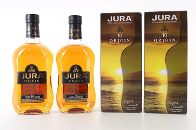 Lot 114 - TWO BOTTLES OF JURA 10 YEAR OLD ORIGINS