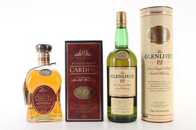 Lot 119 - GLENLIVET 12 YEAR OLD 1L AND CARDHU 12 YEAR OLD 1L