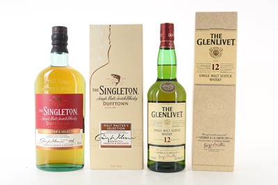Lot 126 - GLENLIVET 12 YEAR OLD AND SINGLETON OF DUFFTOWN MALT MASTER'S SELECTION