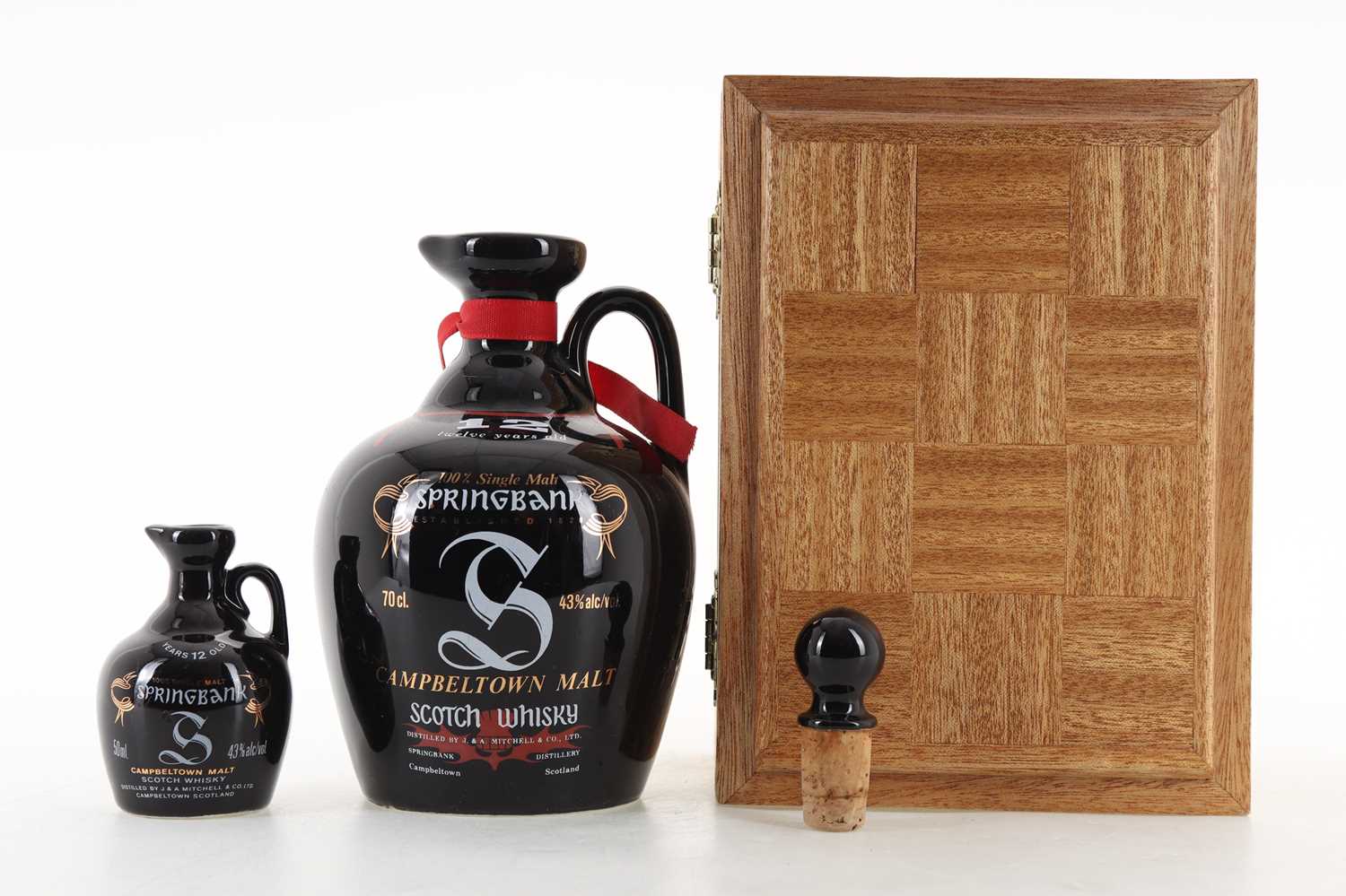 Lot 149 - SPRINGBANK 12 YEAR OLD DECANTER WITH MATCHING MINIATURE