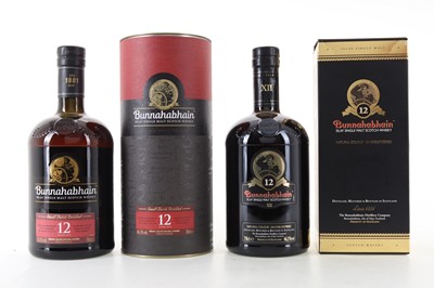 Lot 144 - TWO BOTTLES OF BUNNAHABHAIN 12 YEAR OLD