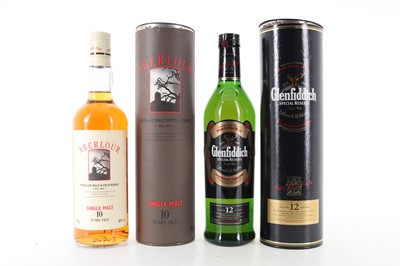 Lot 193 - GLENFIDDICH 12 YEAR OLD AND ABERLOUR 10 YEAR OLD 75CL