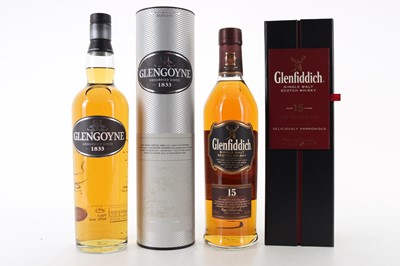 Lot 198 - GLENFIDDICH 15 YEAR OLD AND GLENGOYNE 10 YEAR OLD