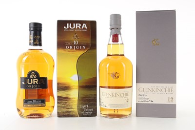 Lot 200 - GLENKINCHIE 12 YEAR OLD AND JURA 10 YEAR OLD ORIGIN