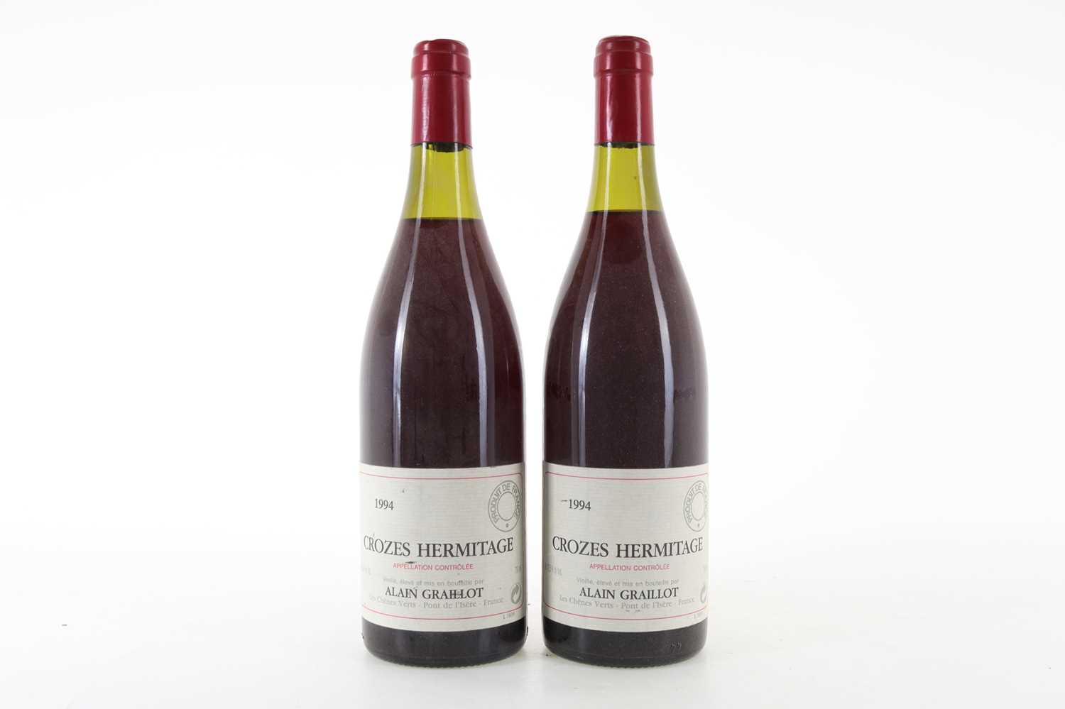 Lot 206 - TWO BOTTLES OF ALAIN GRAILLOT 1994 CROZES HERMITAGE