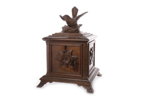 Lot 1203 - VICTORIAN WALNUT SQUARE SHAPED CADDY the...