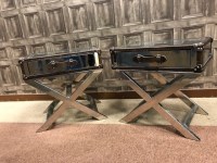 Lot 1248 - PAIR OF LOW TABLES by ANDREW MARTIN with one...
