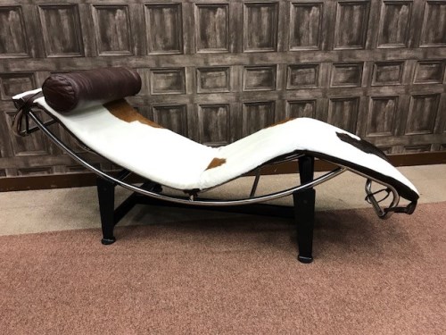 Lot 1278 - CHAISE LONGUE DESIGNED BY LE CORBUSIER with...