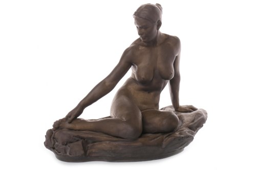 Lot 1303 - *WALTER AWLSON 'KATE, NUDE' roughcast bisque...