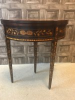 Lot 1321 - 19TH CENTURY DUTCH MAHOGANY AND MARQUETRY 'D'...