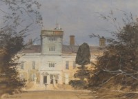 Lot 118 - * PETER NEWCOMBE, ESTATE HOUSE AT DUSK gouache...