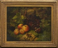 Lot 139 - W H SMITH, STILL LIFE WITH FRUIT AND LEAVES...