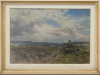 Lot 244 - SCOTTISH SCHOOL, FIGURES ON A COUNTRY PATH oil...
