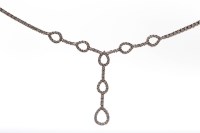 Lot 152 - DIAMOND DROP NECKLACE with pear shaped...