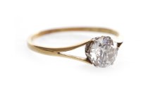 Lot 179 - DIAMOND SOLITAIRE RING with a six claw set...