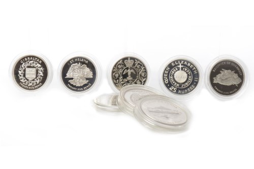 Lot 549 - EIGHT SILVER PROOF COINS all in capsules,...