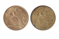 Lot 553 - TWO GOLD HALF SOVEREIGNS DATED 1905 AND 1913