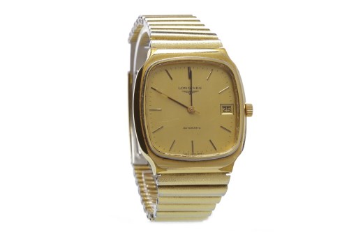 Lot 760 - GENTLEMAN'S LONGINES GOLD PLATED AUTOMATIC...