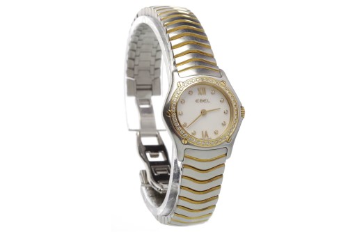 Lot 792 - LADY'S EBEL CLASSIC WAVE STAINLESS STEEL BI...