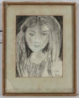 Lot 155 - JACOB EPSTEIN, PEGGY pencil on paper, signed...