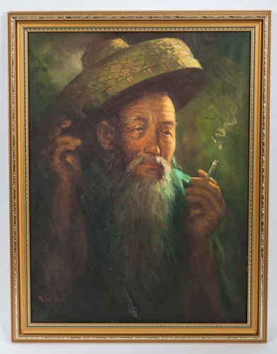 Lot 290 - PAIR OF CHINESE SCHOOL OF CHAN OIL PAINTINGS...