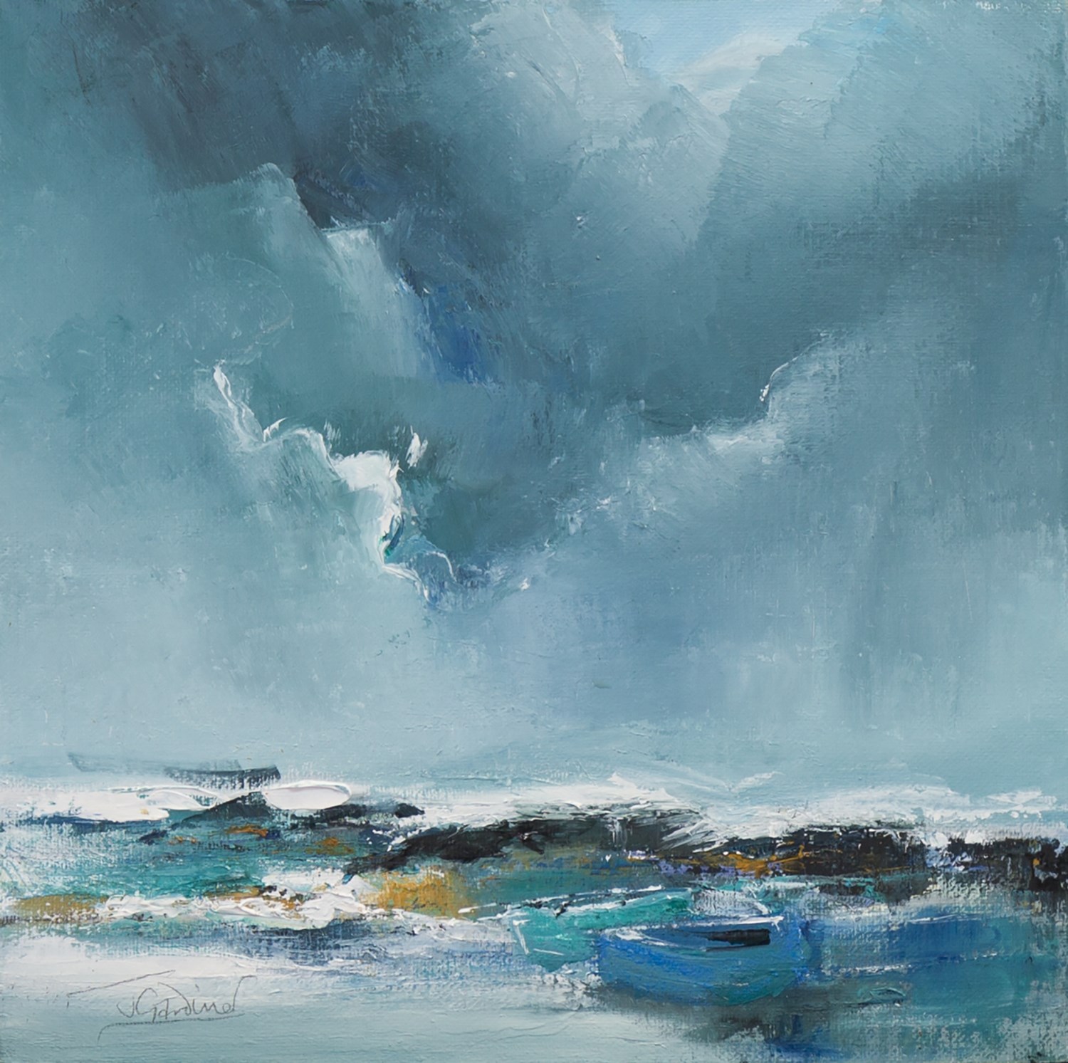 Lot 156 - JACKIE GARDINER, STORM APPROACHING; and