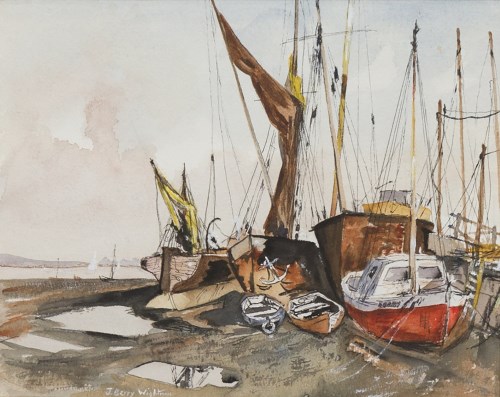 Lot 270 - * JUNE BERRY-WIGHTMAN, BEACHED BOATS...