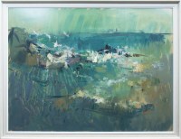 Lot 280 - * MARGARET HORNER, LONG GRASS BY THE SEA WITH...