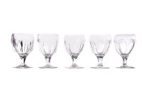 Lot 774 - SET OF FIVE EARLY 20TH CENTURY GLASS GOBLETS...