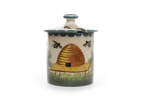 Lot 778 - WEMYSS HONEY POT painted with bees around a...