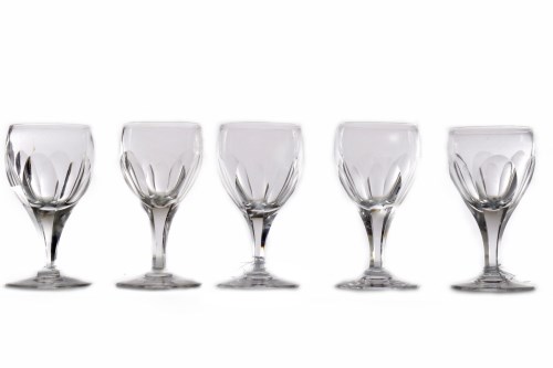 Lot 782 - SET OF FIVE EARLY 20TH CENTURY SHERRY GLASSES...