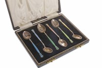 Lot 393 - SET OF SIX ELIZABETH II SILVER AND QUILLOCHE...