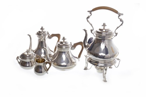 Lot 398 - GEORGE V SILVER FIVE PIECE TEA AND COFFEE...