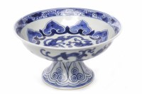 Lot 661 - 20TH CENTURY CHINESE BLUE AND WHITE PEDESTAL...