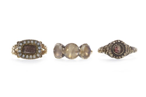Lot 1 - THREE EARLY NINETEENTH CENTURY RINGS including...