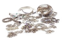 Lot 31 - COLLECTION OF SILVER BANGLES including silver...
