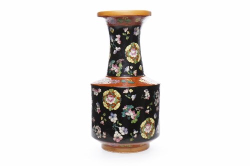 Lot 515 - 20TH CENTURY CHINESE FAMILLE NOIRE VASE with...