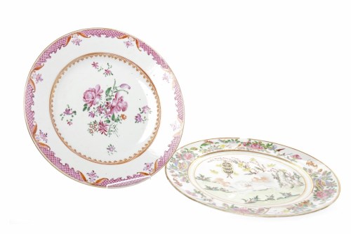 Lot 536 - 19TH CENTURY CHINESE FAMILLE ROSE PLATE...