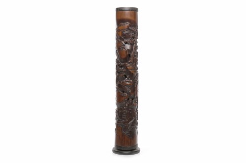 Lot 538 - EARLY 20TH CENTURY BAMBOO VASE of tall slender...
