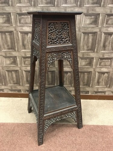 Lot 546 - EARLY 20TH CENTURY INDIAN CARVED TEAK...