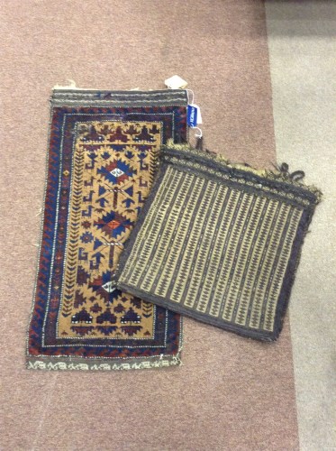 Lot 571 - TURKOMAN TENT BAG decorated with rows of small...