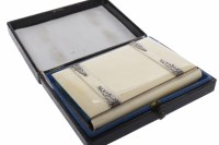 Lot 601 - EARLY 20TH CENTURY IVORY BOUND CARD CASE with...