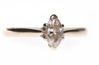 Lot 50 - DIAMOND SOLITAIRE RING with a six claw...