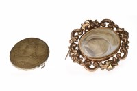 Lot 58 - VICTORIAN MOURNING BROOCH set centrally with a...