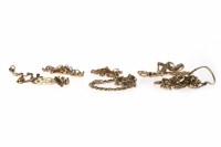 Lot 85 - GROUP OF VARIOUS NINE CARAT GOLD CHAIN...
